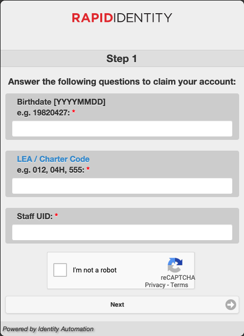 Claim My Account Ncedcloud Iam Service